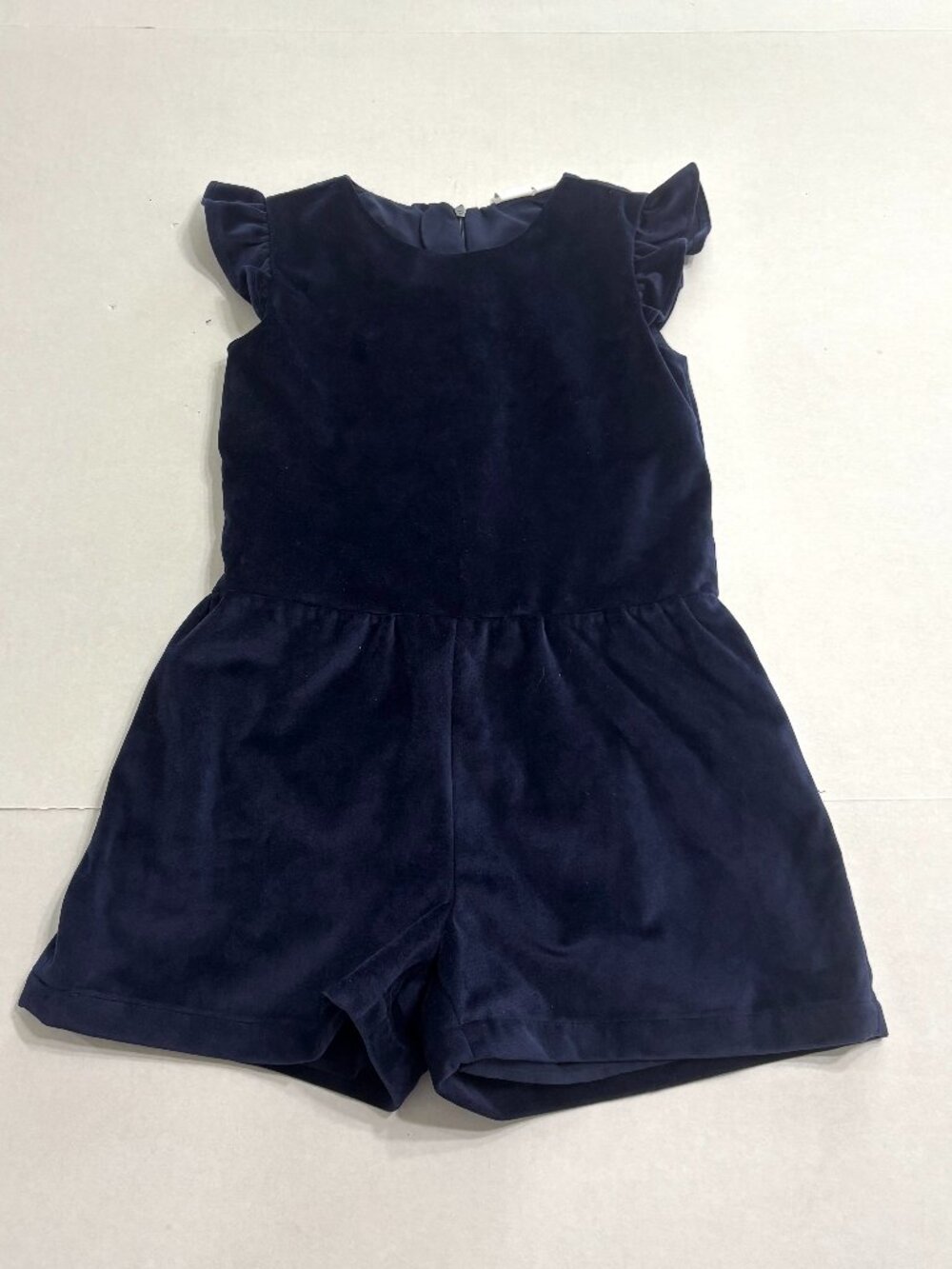 GAP Kids Velvet Short Sleeved Navy Romper Size S (6-7)